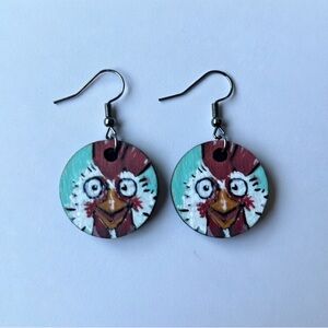 Colorful Chicken Earrings